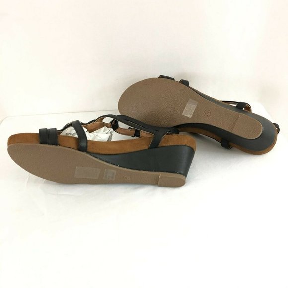 Alexis Leroy Womens Sandals Wedge Ankle Strap US 6 - Picture 4 of 6